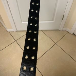 Black Leather belt. Structure size 38